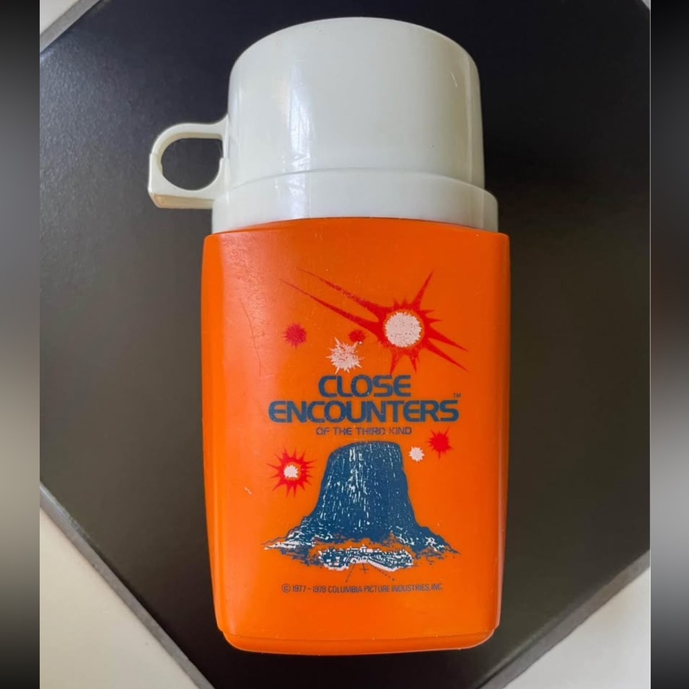 RARE Close Encounters Orange Lunchbox Thermos Vintage 1978